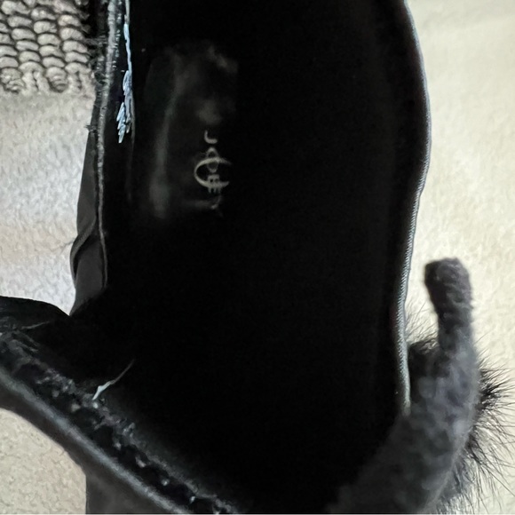 Worn Only Once Joey-O SHORT Fabric and Fur Pom Pom Booties. Gorgeous Boot - Picture 6 of 14